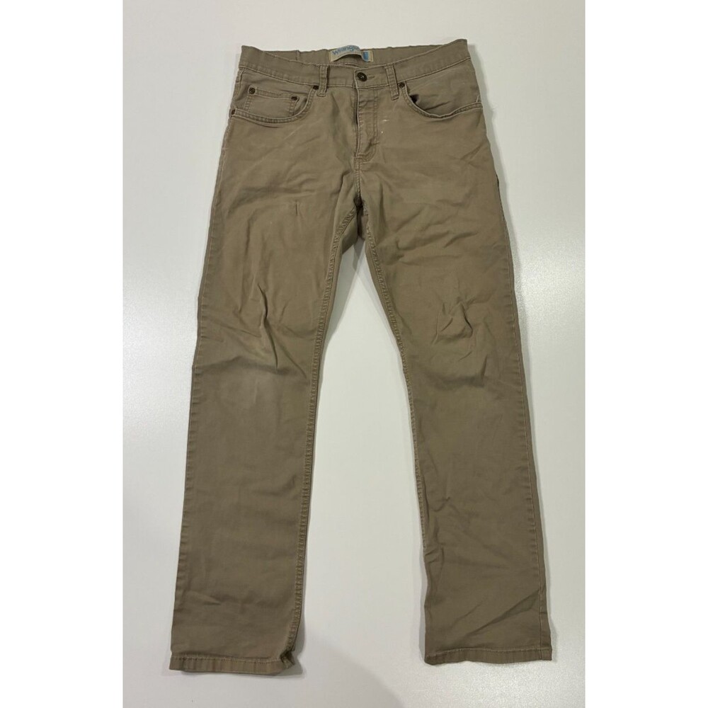 Wrangler Men’s Khaki Pants Straight Fit Flex Beige Estimated 32-34 No Size Tag